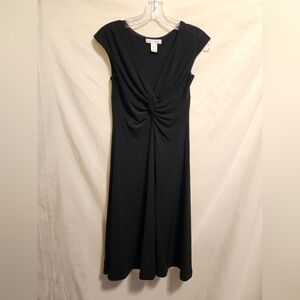 White House Black Market Sleeveless Midi Black Dress. Size 4. V-Neck.